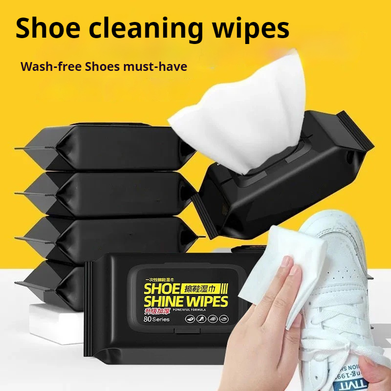 White Sneaker Care Kit - Portable Outdoor Shoe Cleaner Wipes Powerful