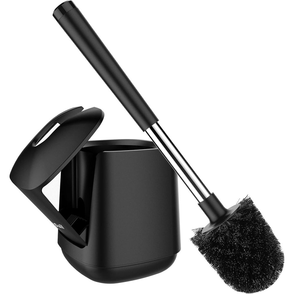 Brush Bristle Set - Closing Lid Toilet Bowl Brushes Holder