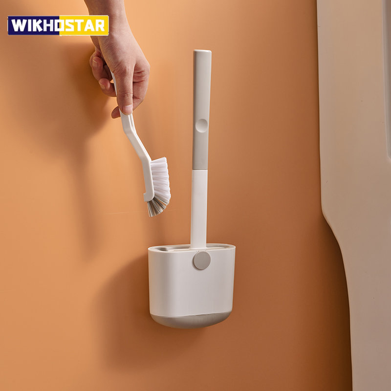 Brush Bristle Set - WIKHOSTAR Toilet Brush Set Wall Mounted