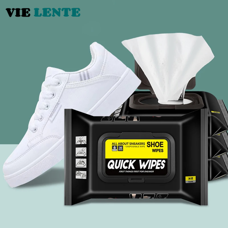 Sneaker Care Cleaning Kit - 12Pcs/30Pcs Disposable Shoes Clean Wipes Portable