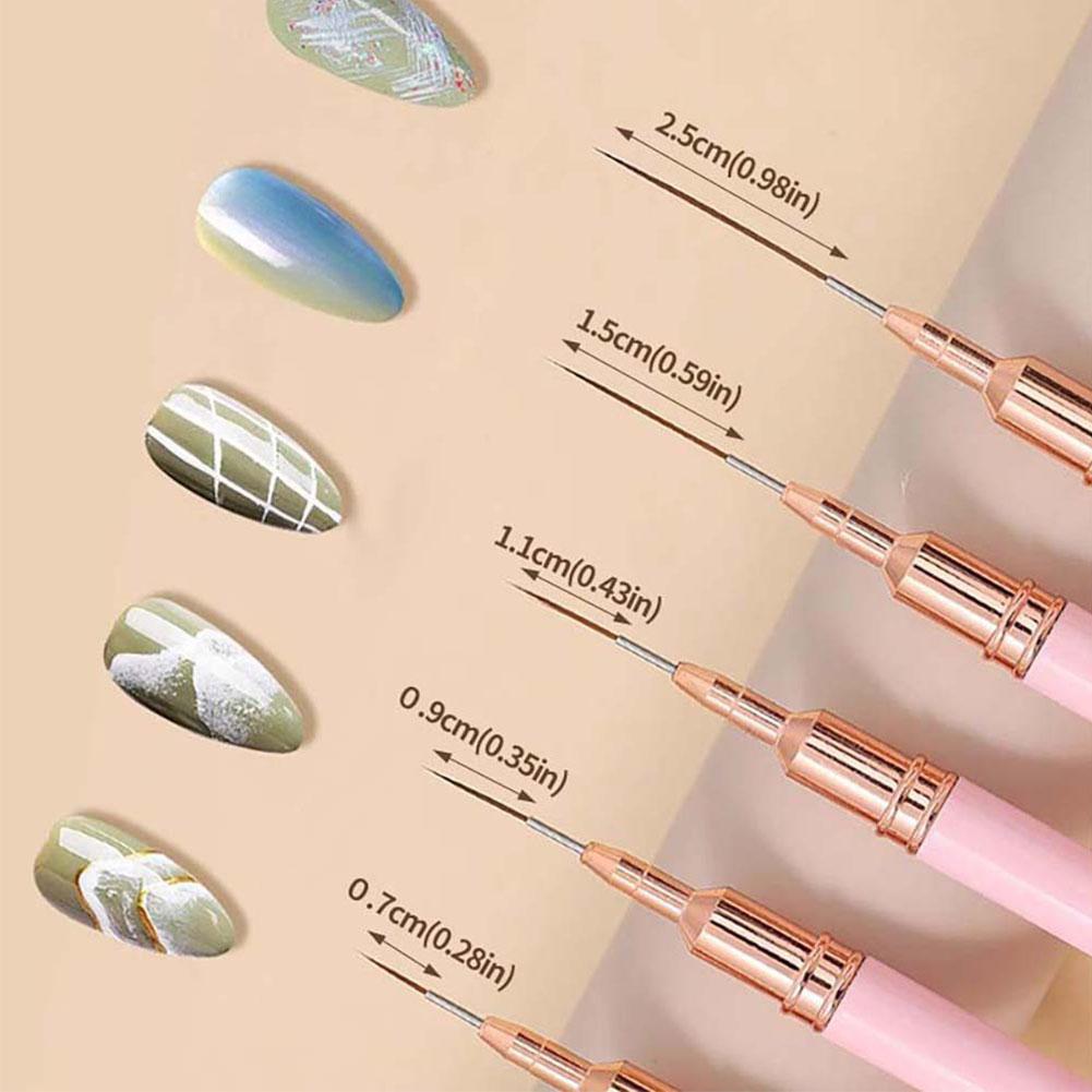 5PCS Nail Art Liner Brush Set  - Brush Bristle Set recension och pris