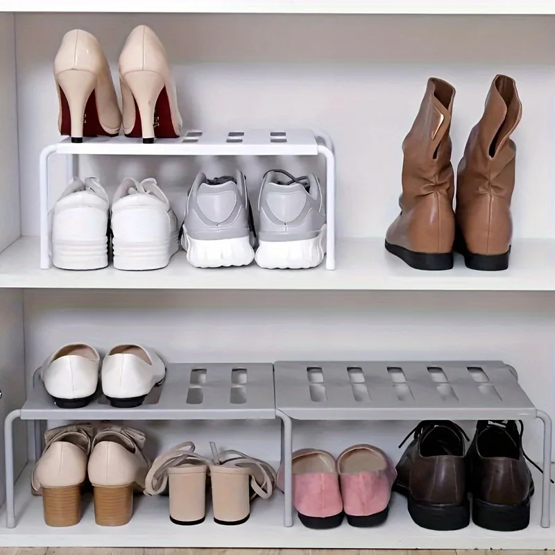 Adjustable Plastic Shoe Rack M - White Sneaker Care Kit recension och pris