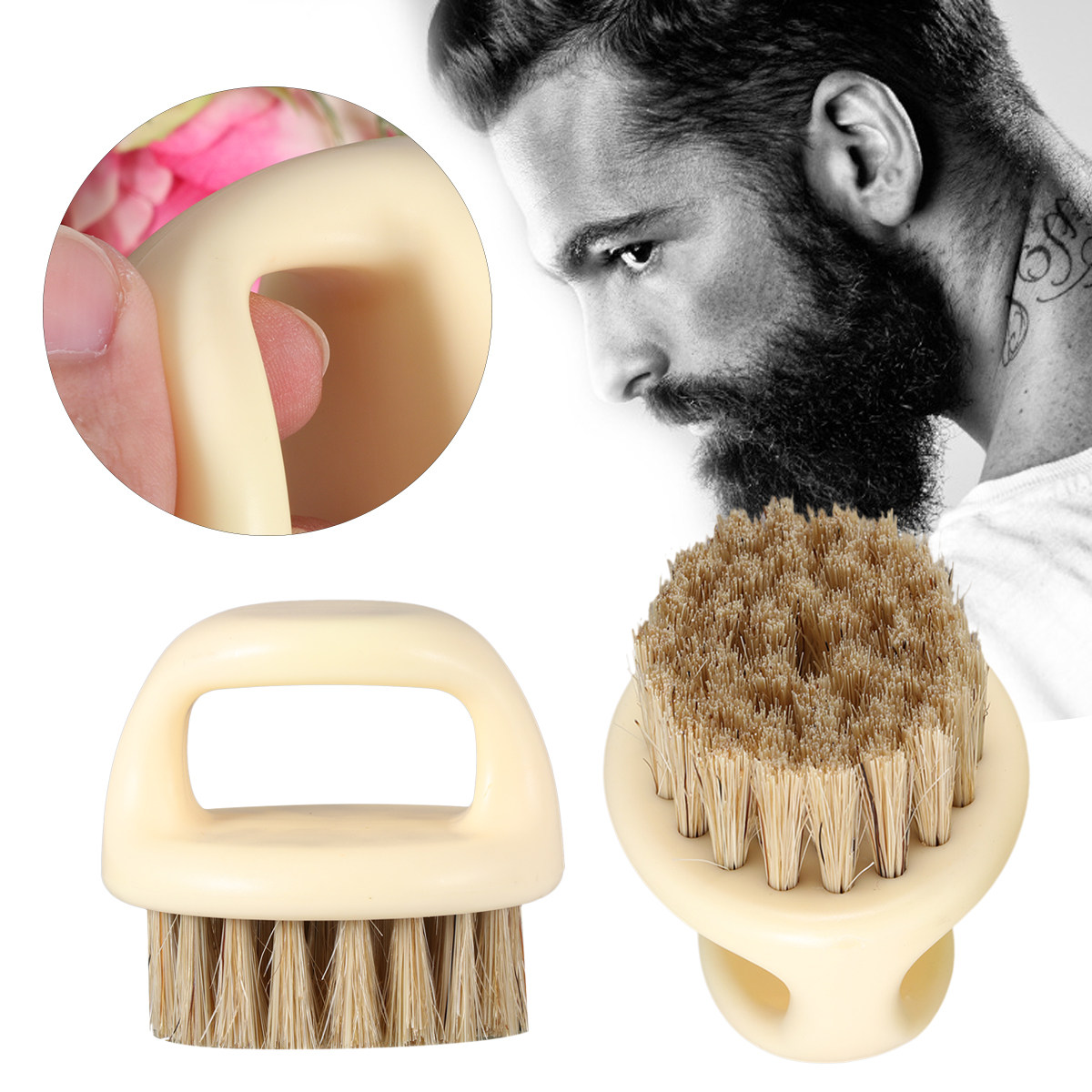 2Pcs Beard Brush Set for Men P - Brush Bristle Set recension och pris