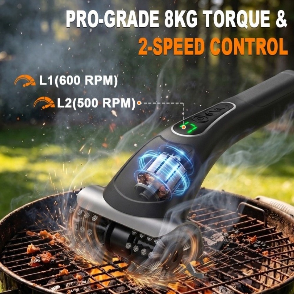 2-Speed Settings Electric Gril - Brush Bristle Set recension och pris