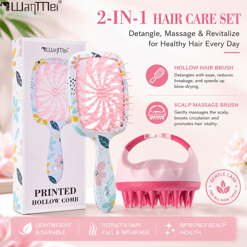 2Pcs Detangling Vented Hair Br - Brush Bristle Set recension och pris
