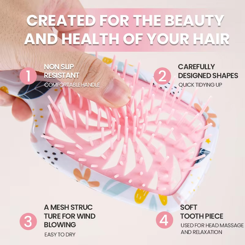 2Pcs Detangling Vented Hair Br - Brush Bristle Set recension och pris