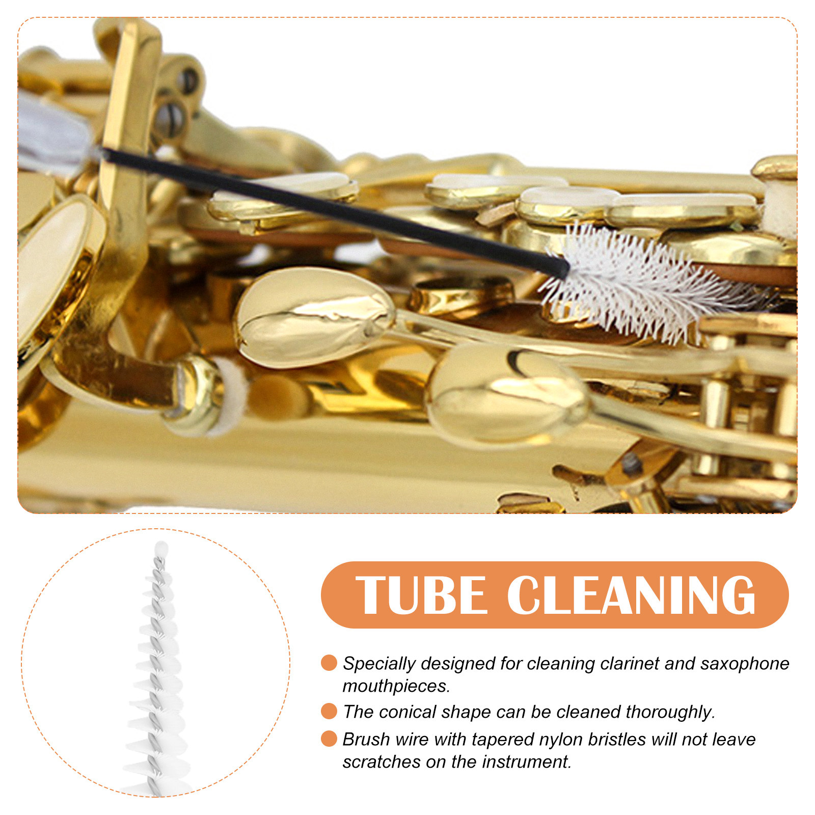 4Pcs Saxophone Sound Hole Brus - Brush Bristle Set recension och pris